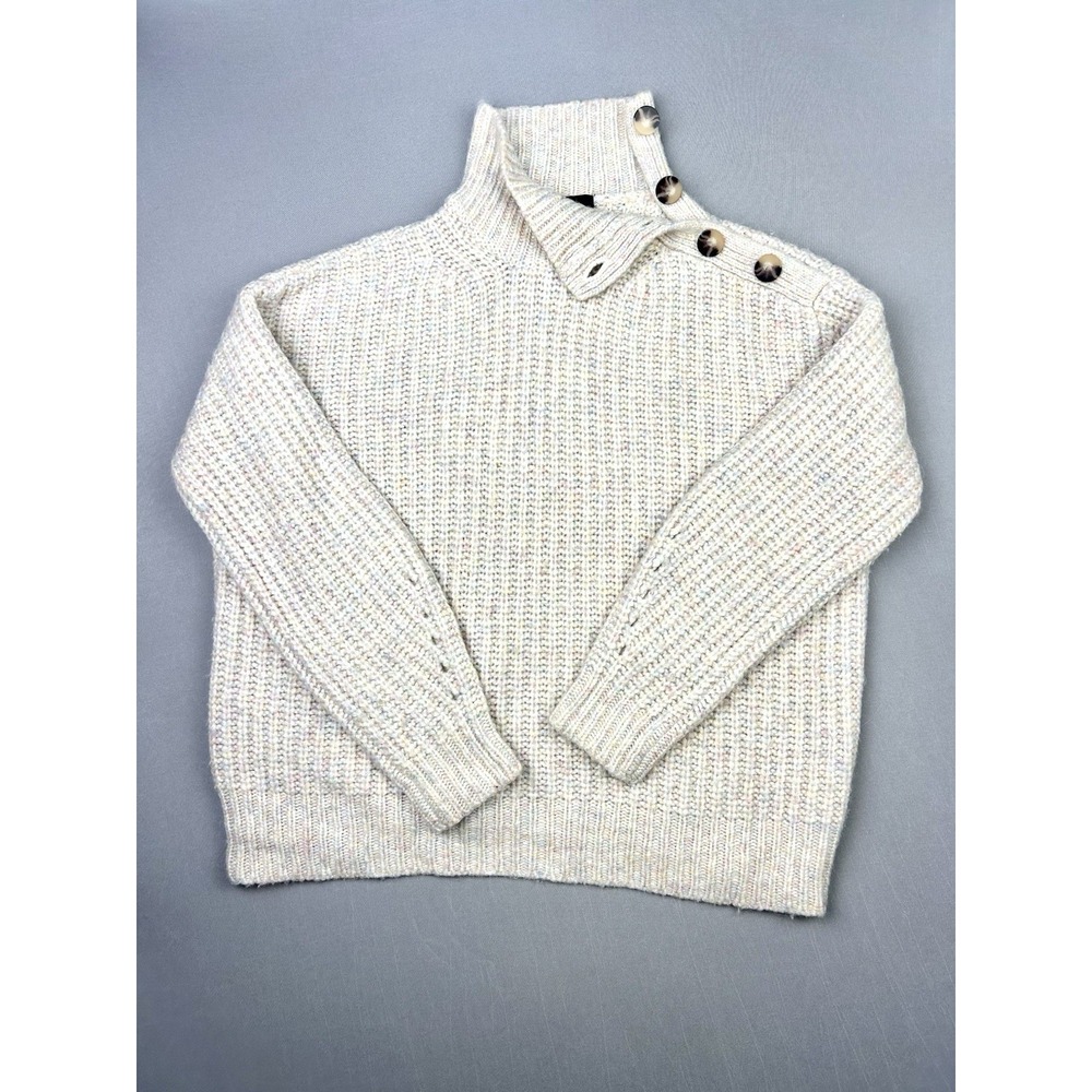 J. Crew Women's S Merino Wool Blend Pastel Rainbow Confetti Cozy Knit Sweater
